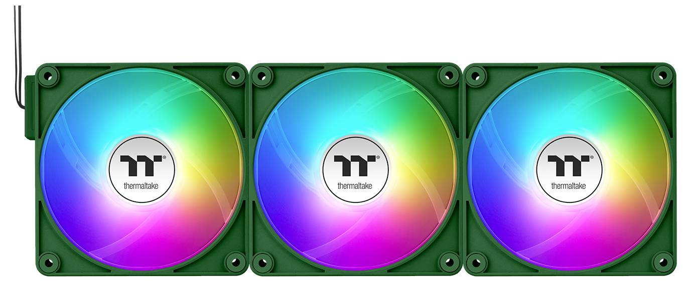 Thermaltake CT120 EX Reverse ARGB Sync PC Cooling Fan Racing Green 3 Pack PC-Gehäuse-Lüfter Grün (B x H x T) 120 x 120 x 25mm