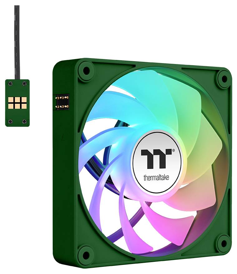 Thermaltake CT120 EX Reverse ARGB Sync PC Cooling Fan Racing Green 3 Pack PC-Gehäuse-Lüfter Grün (B x H x T) 120 x 120 x 25mm