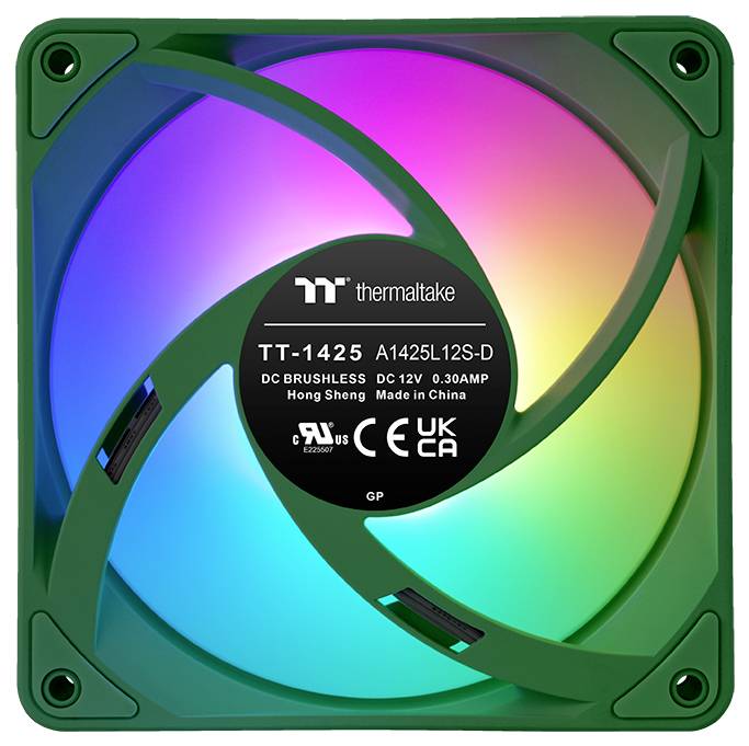 Thermaltake CT140 EX Reverse ARGB Sync PC Cooling Fan Racing Green 3 Pack PC-Gehäuse-Lüfter Grün (B x H x T) 120 x 120 x 25mm