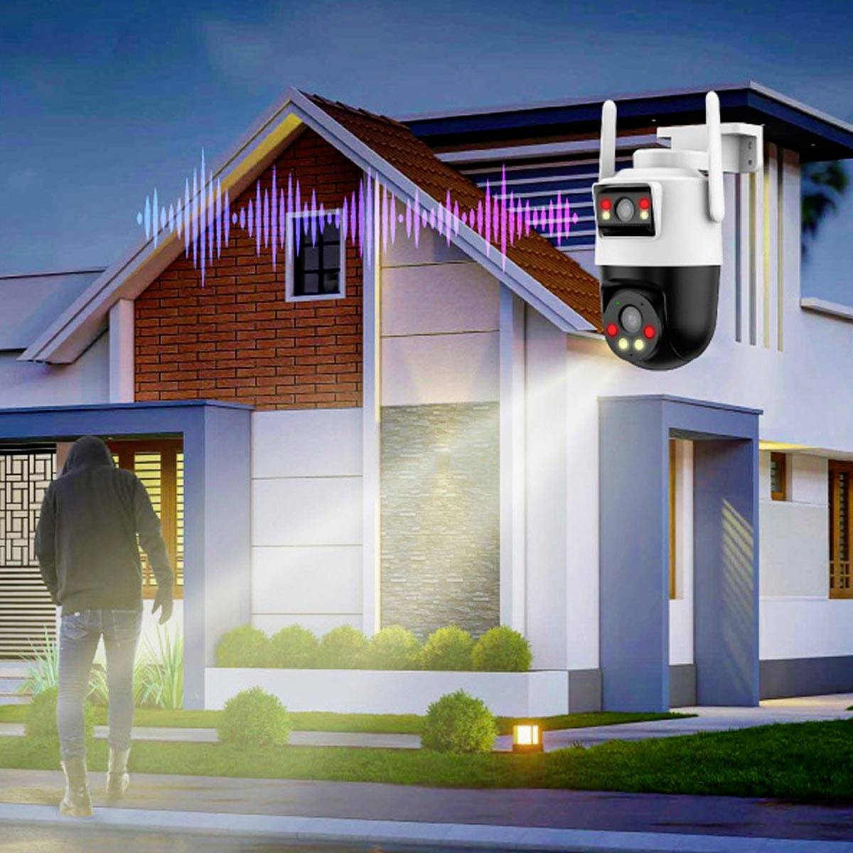 Dahua Technology Picoo Dual D1, DH-P3D-3F-PV-4G DH-SD-P3D-3F-PV-4G-0400B-EUR GSM IP Überwachungskamera 2304 x 1296 Pixel