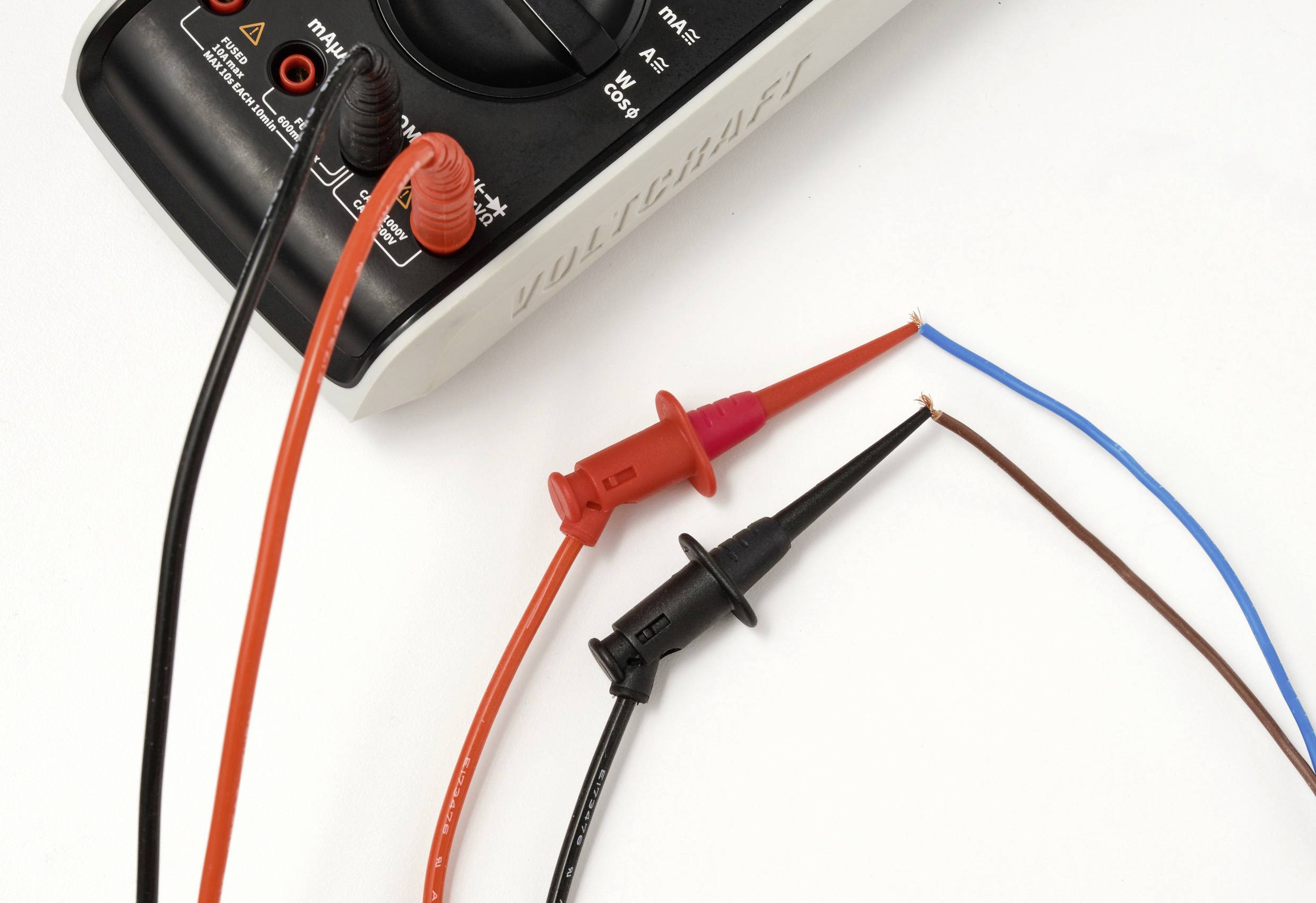 VOLTCRAFT MSL-525 Messleitung 1.2m mit Miniatur Abgreifklemmen CAT II 300V 1 Paar