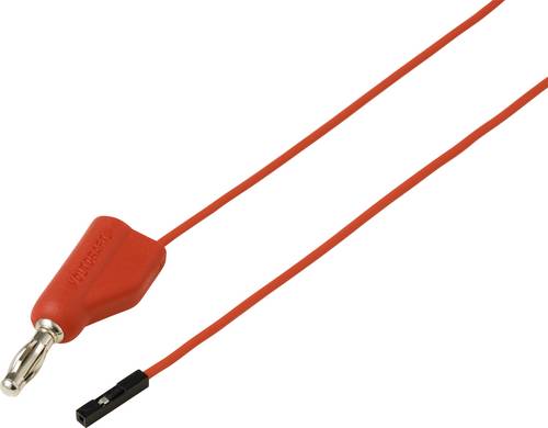 VOLTCRAFT MSL-315 rot Messleitung 4 mm-Stecker Buchse 0.64 mm 1 m Rot