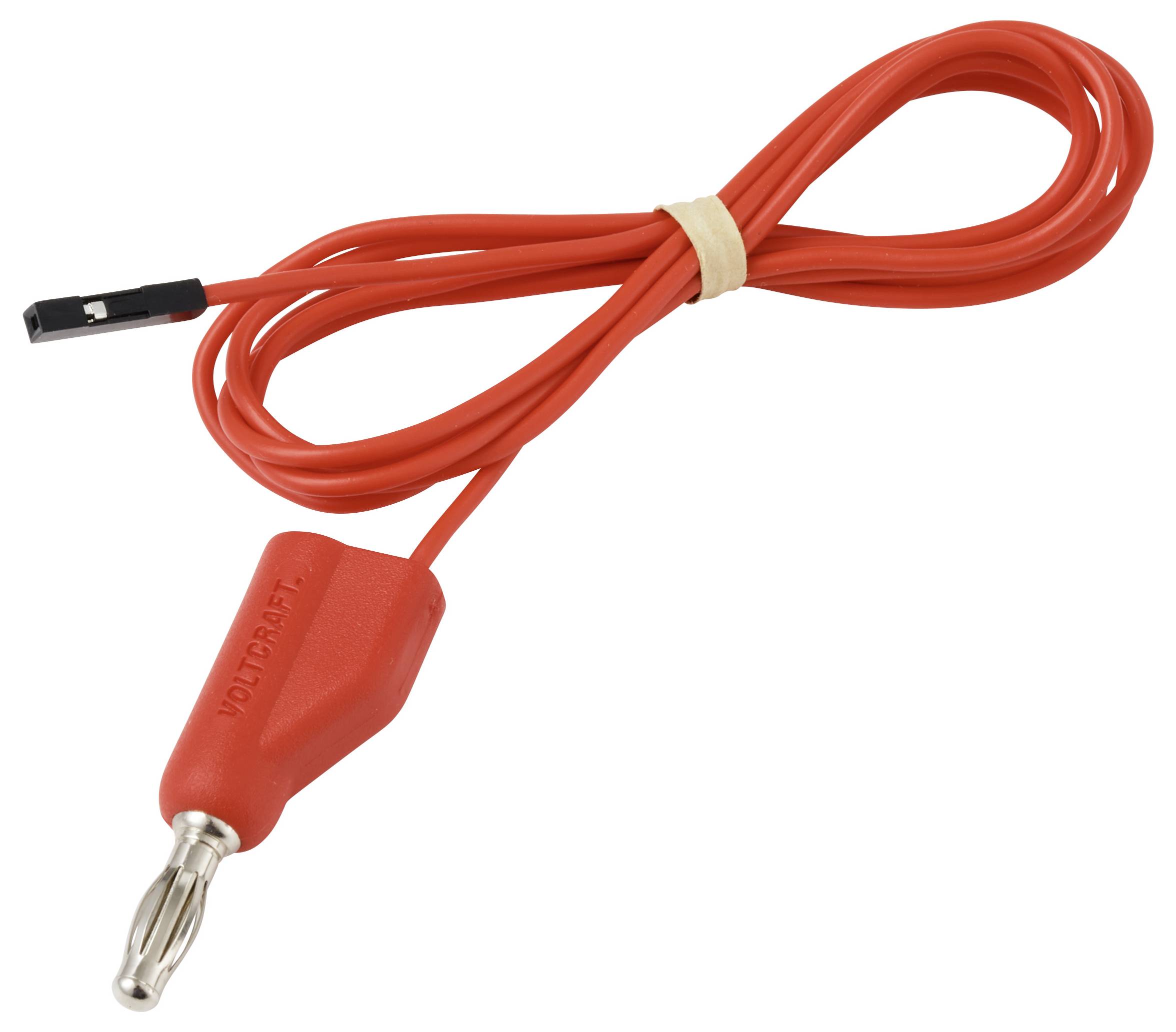 VOLTCRAFT MSL-315 rot Messleitung 4 mm-Stecker Buchse 0.64mm 1m Rot 1St.