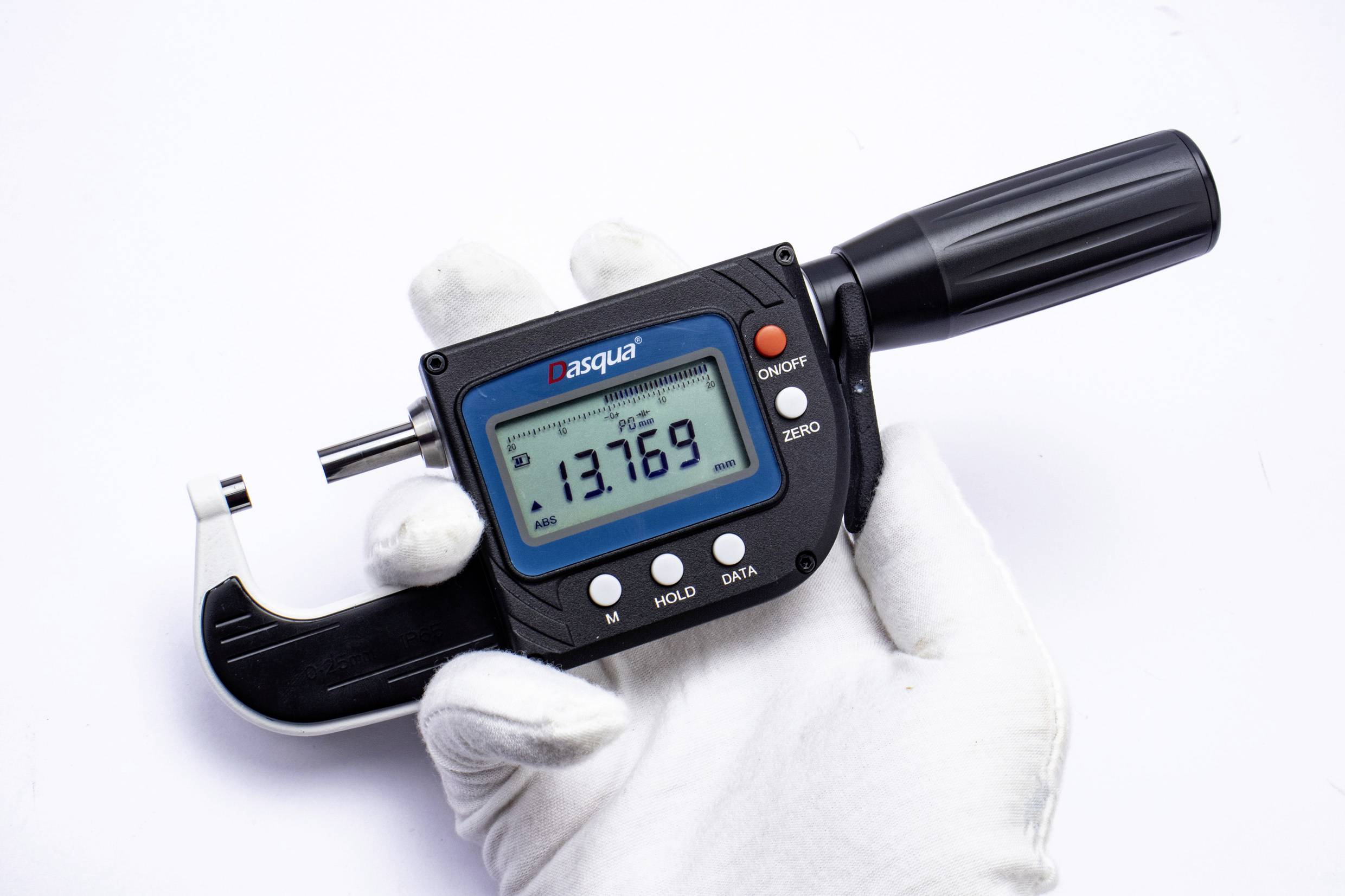 Dasqua 4105-0005 Digitales Dickenmessgerät (L x B) 160mm x 55mm mit digitaler Anzeige, metrisch 25mm Ablesung: 0.01mm