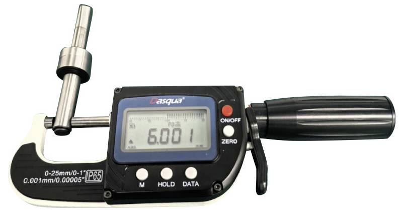 Dasqua 4105-0005 Digitales Dickenmessgerät (L x B) 160mm x 55mm mit digitaler Anzeige, metrisch 25mm Ablesung: 0.01mm