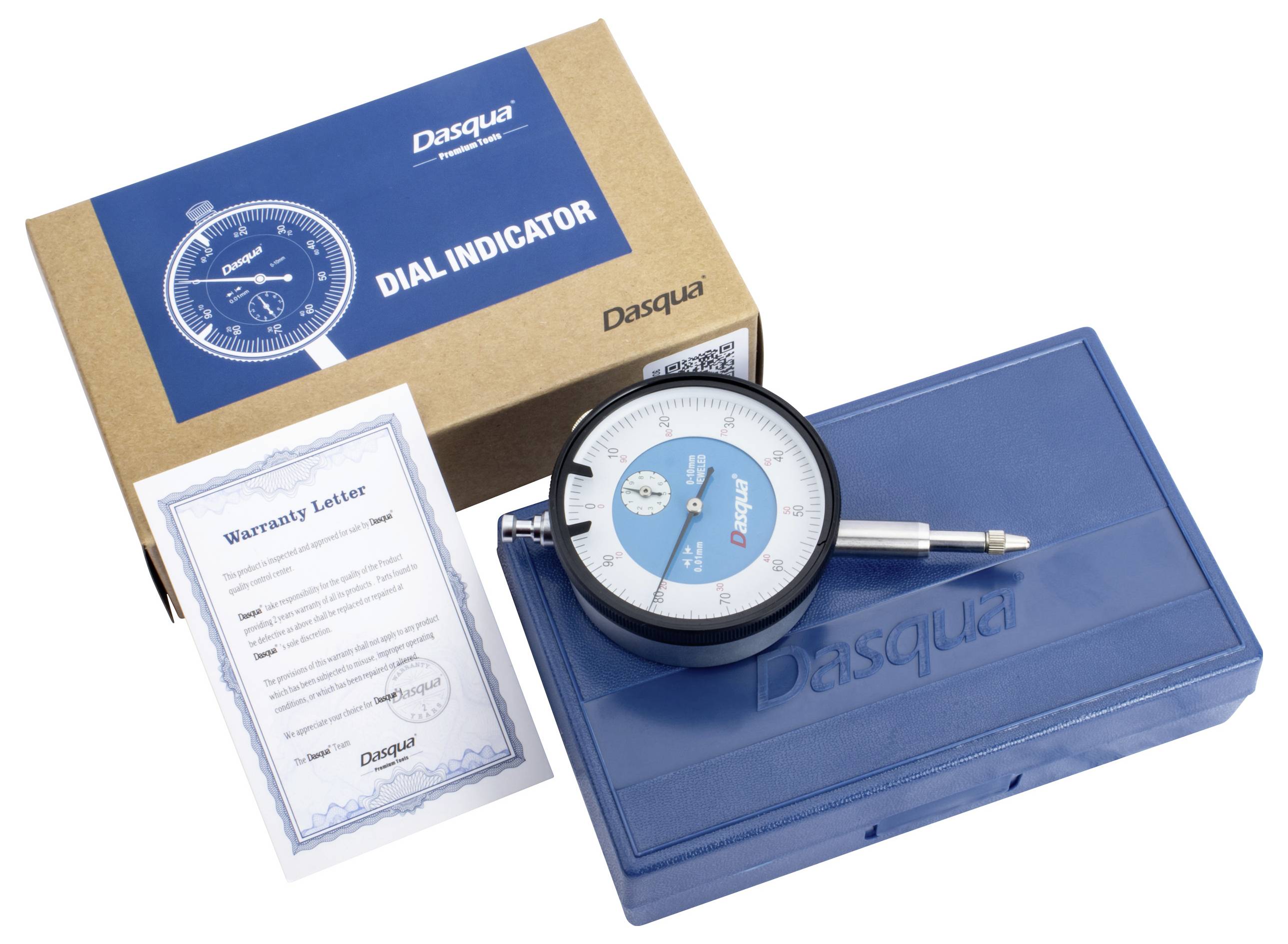 Dasqua 5111-0000 Messuhr mit Kontrollmaß 10mm Ablesung: 0.01mm