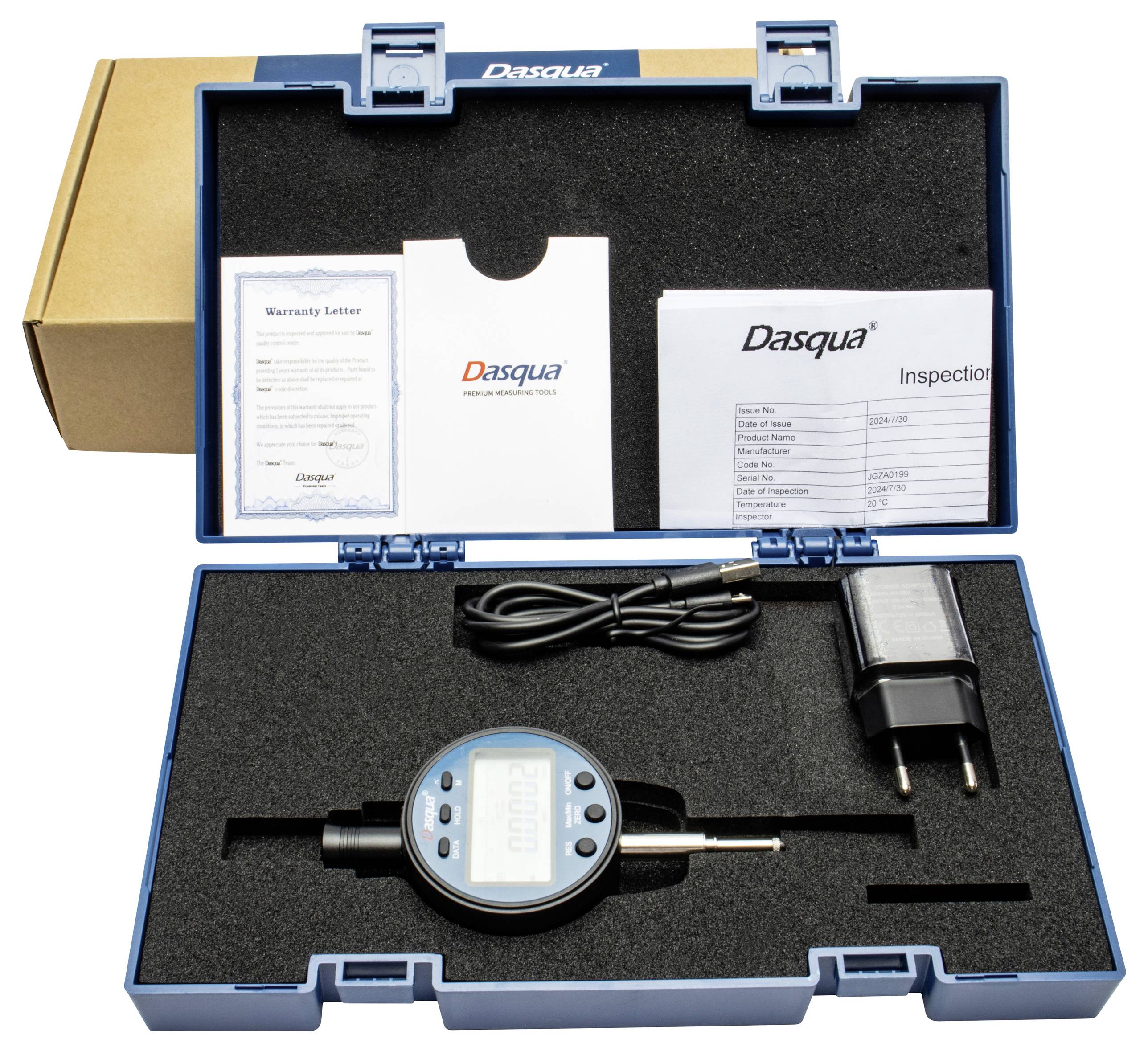 Dasqua 5900-1010 Messuhr (L x B) 128.2mm x 33.3mm mit Kontrollmaß 12.7mm Ablesung: 0.005mm