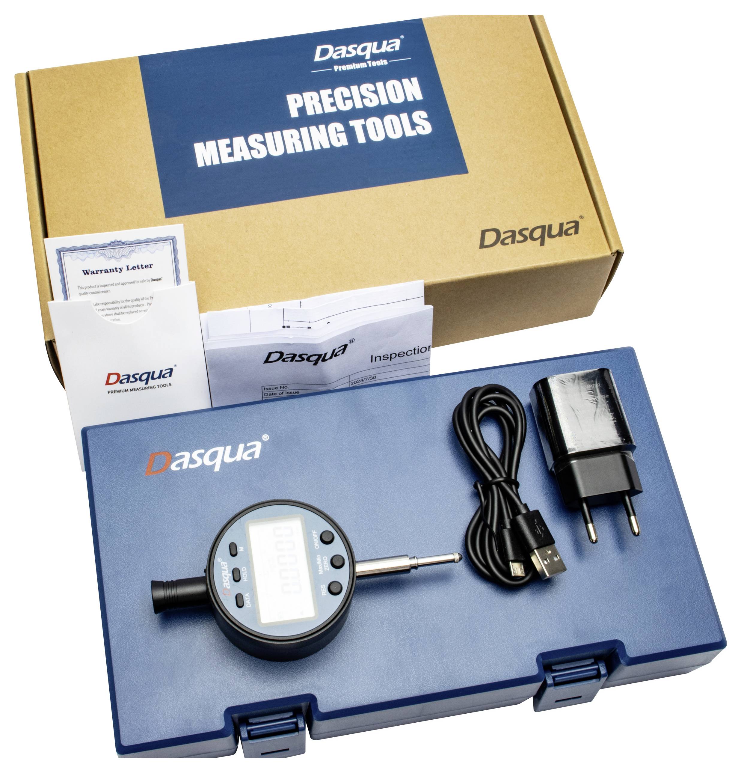 Dasqua 5900-1010 Messuhr (L x B) 128.2mm x 33.3mm mit Kontrollmaß 12.7mm Ablesung: 0.005mm