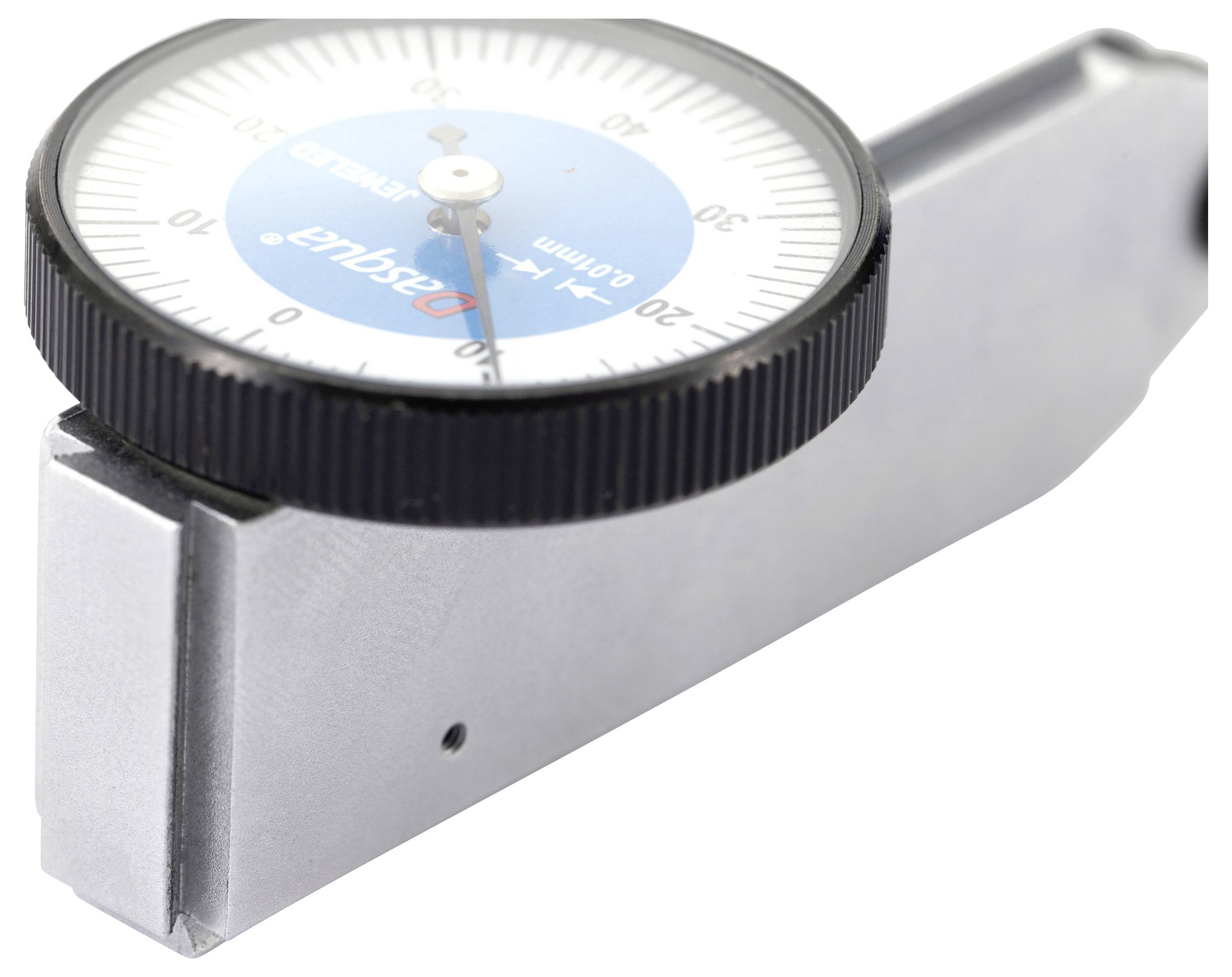 Dasqua 5221-1129-A Stoßfeste Messuhr mit Kontrollmaß 0.8mm Ablesung: 0.01mm