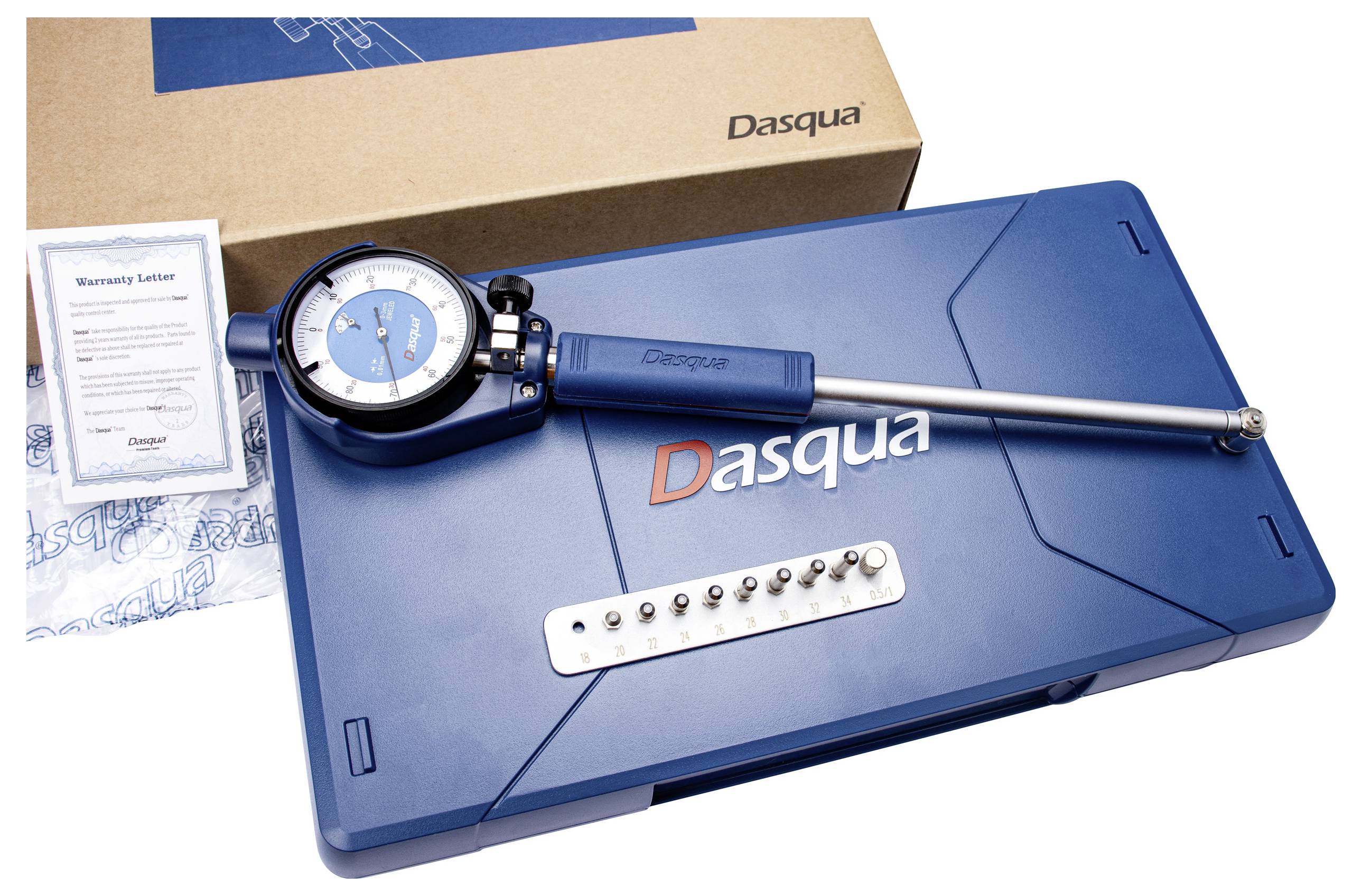 Dasqua 5511-1115 Messuhr (L x B) 295.5mm x 44m 35mm Ablesung: 0.01mm