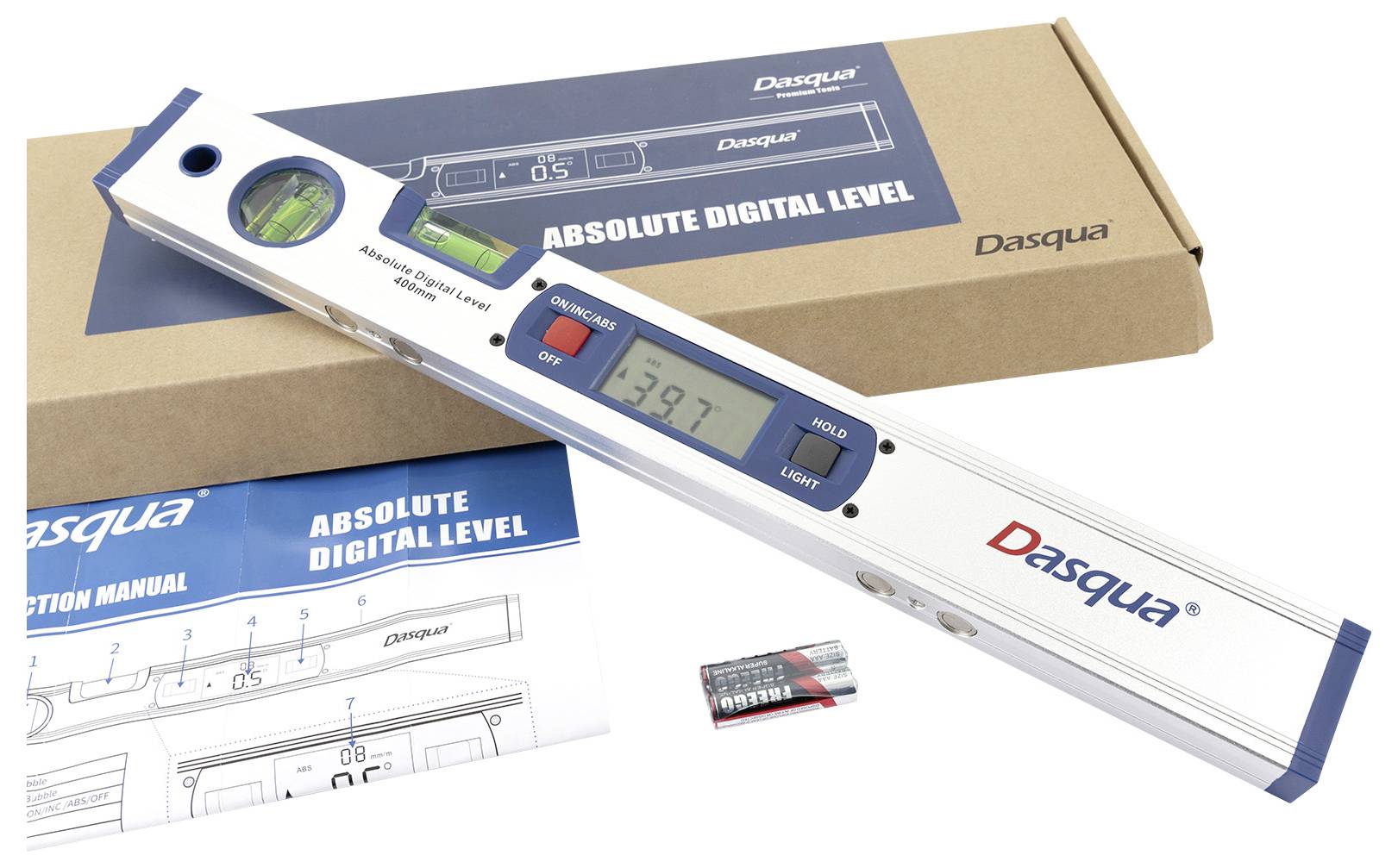 Dasqua 8301-2645 Wasserwaage mit Magnet 400 mm 360 °