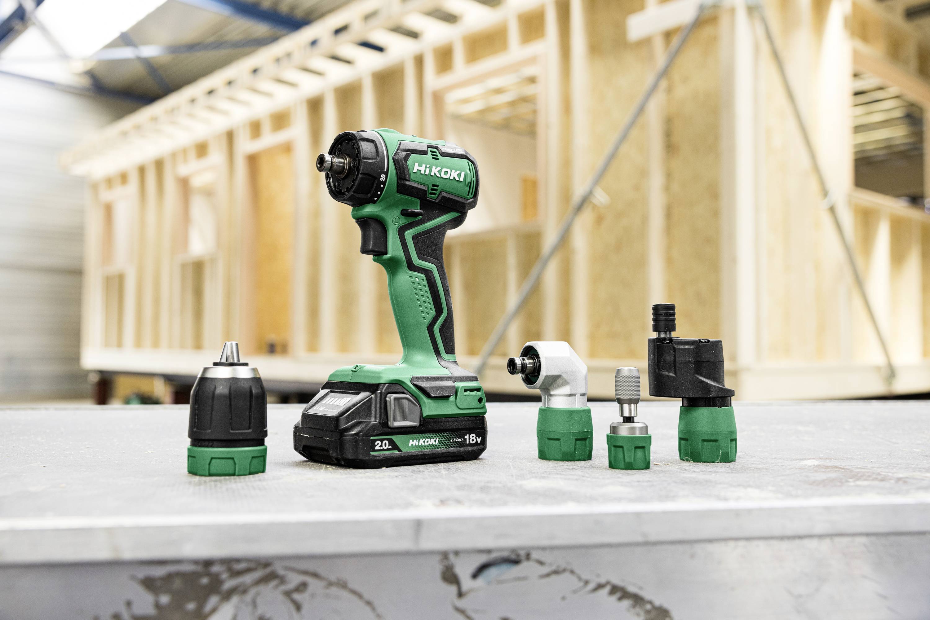 HiKOKI DS18DDQWRZ Akku-Bohrschrauber 18 V 2.0 Ah Li-Ion inkl. 2. Akku, inkl. Ladegerät, inkl. Koffer