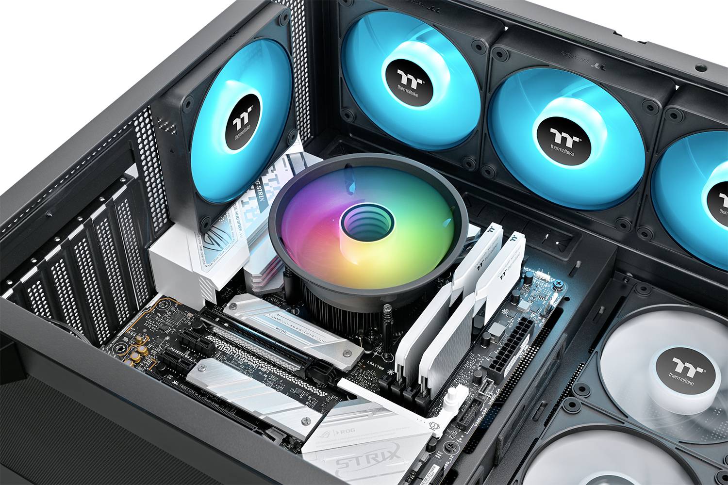 Thermaltake UX150 ARGB Air cooler Black CPU-Kühler mit Lüfter Intel® LGA 1851, Intel® LGA 1150, Intel® LGA 1151, Intel® LGA 1155