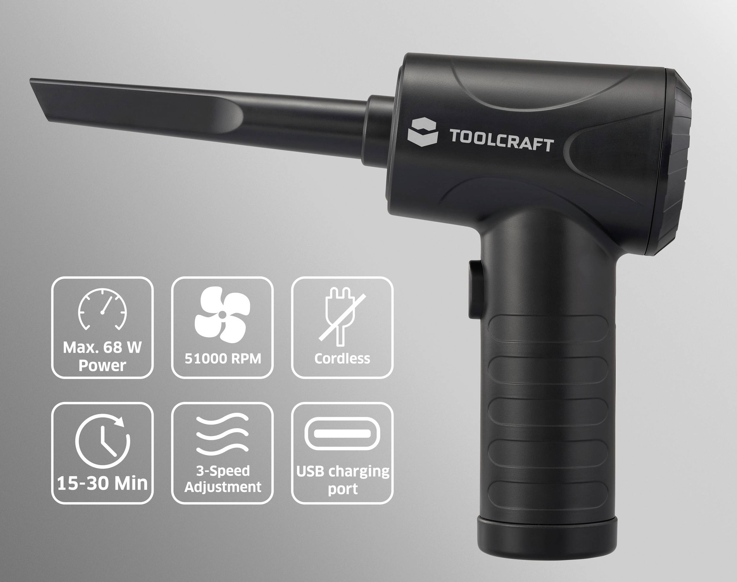 TOOLCRAFT Akku-Staubgebläse 5V