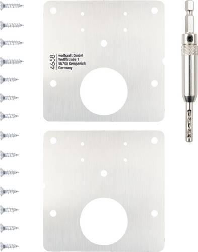 Wolfcraft Rep.Montageplattenset f. Topfscharnier 1 St.