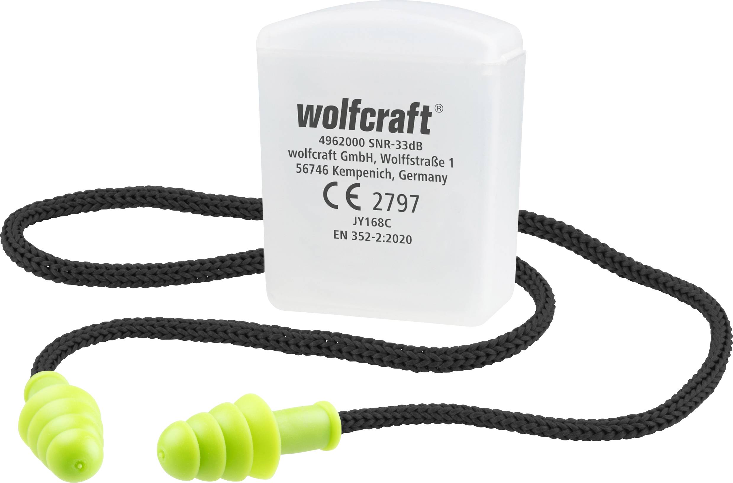 Wolfcraft 4962000 Gehörschutzstöpsel 33 dB EN 352-1:2020 1 St.