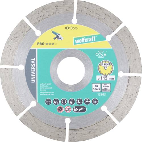 Wolfcraft 8313000 Diamanttrennscheibe 115 mm 1 St.