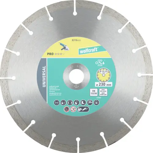 Wolfcraft 8316000 Diamanttrennscheibe 230 mm 1 St.
