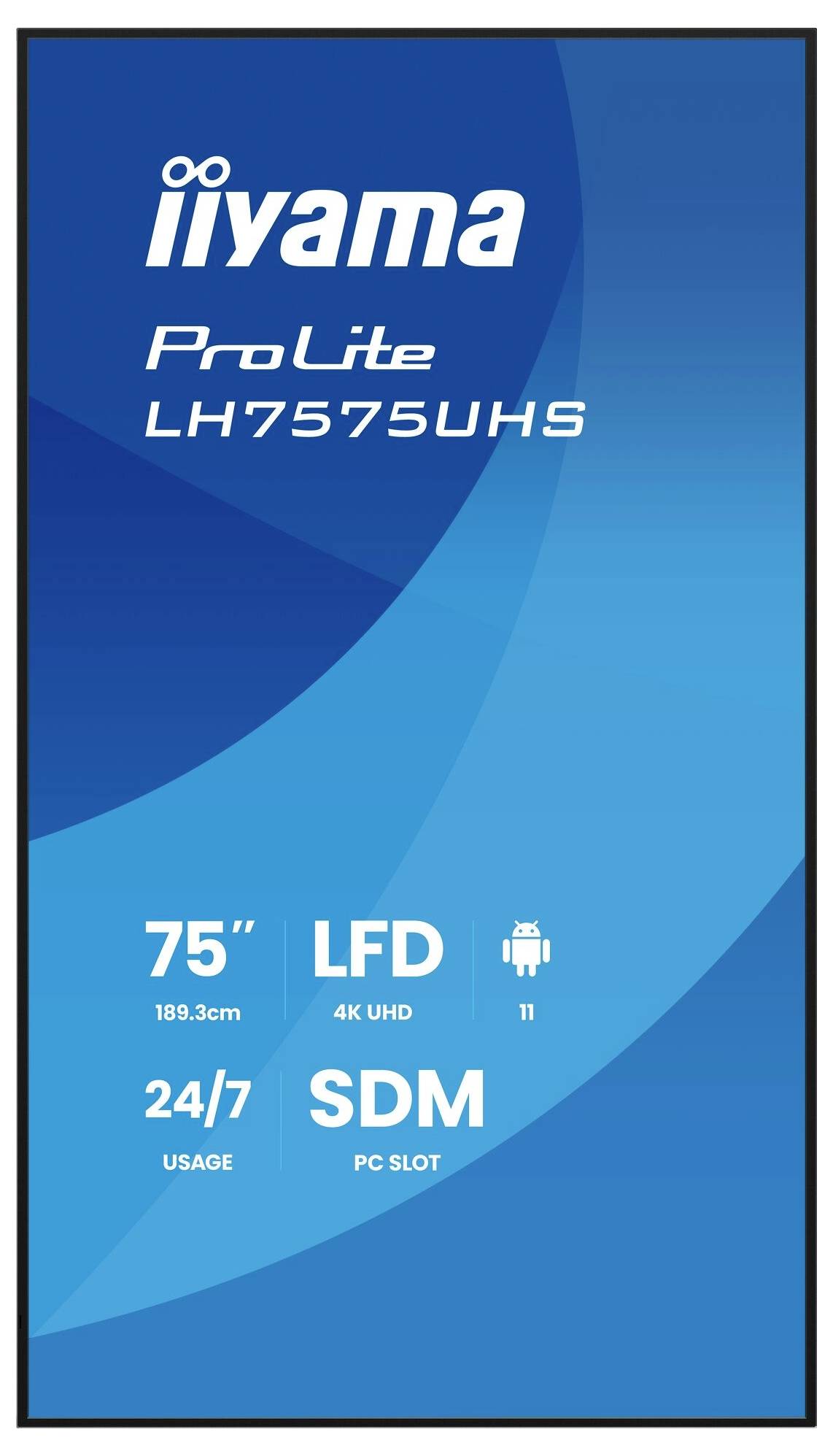 Iiyama LH7575UHS-B2AG Digital Signage Display EEK: G (A - G) 189.3 cm 75 Zoll 3840 x 2160 Pixel 24/7