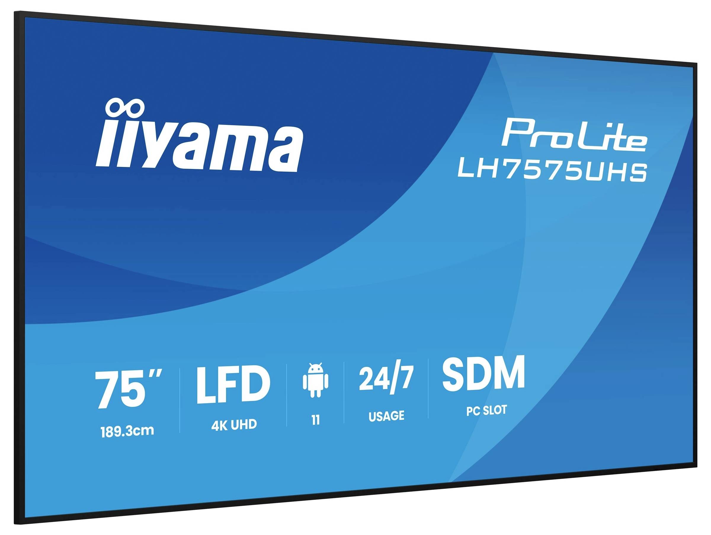 Iiyama LH7575UHS-B2AG Digital Signage Display EEK: G (A - G) 189.3 cm 75 Zoll 3840 x 2160 Pixel 24/7