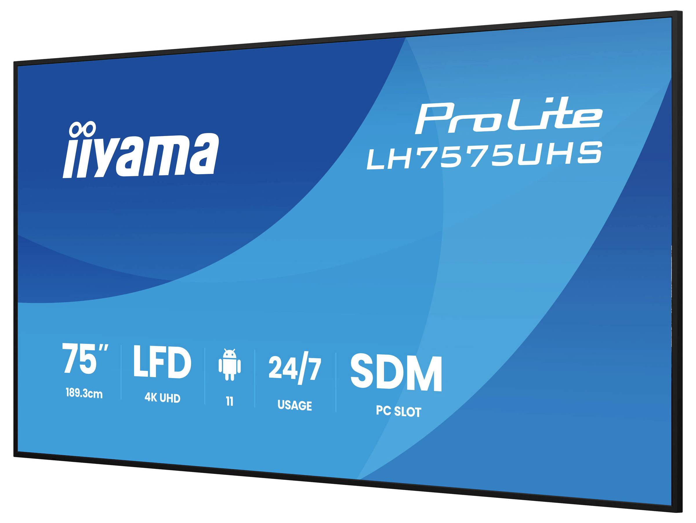 Iiyama LH7575UHS-B2AG Digital Signage Display EEK: G (A - G) 189.3 cm 75 Zoll 3840 x 2160 Pixel 24/7