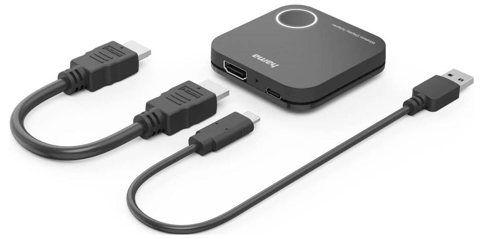 Hama Wireless-Display-Adapter, HDMI™, Full-HD 1080p, inkl. Kabel Drahtloses Full HD Präsentationssystem 30 m 1920 x 1080 Pixel