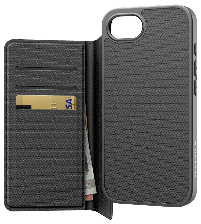 Black Rock Booklet "2-1 Wallet" für Apple iPhone 16e, Schwarz Booklet Apple iPhone 16e, iPhone 17e Schwarz 00229689