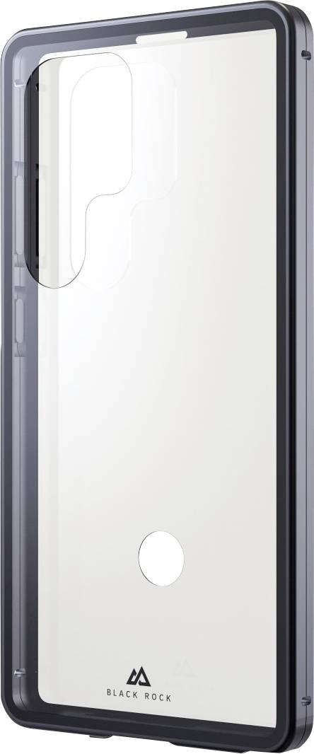 Black Rock Cover "360° Glass" für Samsung Galaxy S25 Ultra, Schwarz Cover Samsung Galaxy S25 Ultra Schwarz, Transparent Induktives Laden 00229679
