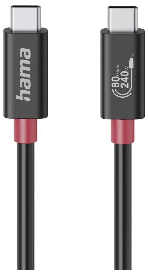 Hama USB-C® Kabel 1 m Schwarz 00200799