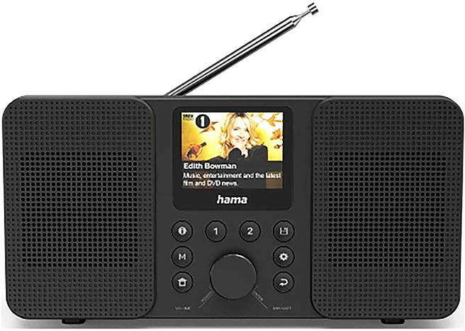 Hama Digitalradio "DIR10", DAB+/Internetradio/Bluetooth® RX/App Internetradio HiFi-Tuner Schwarz