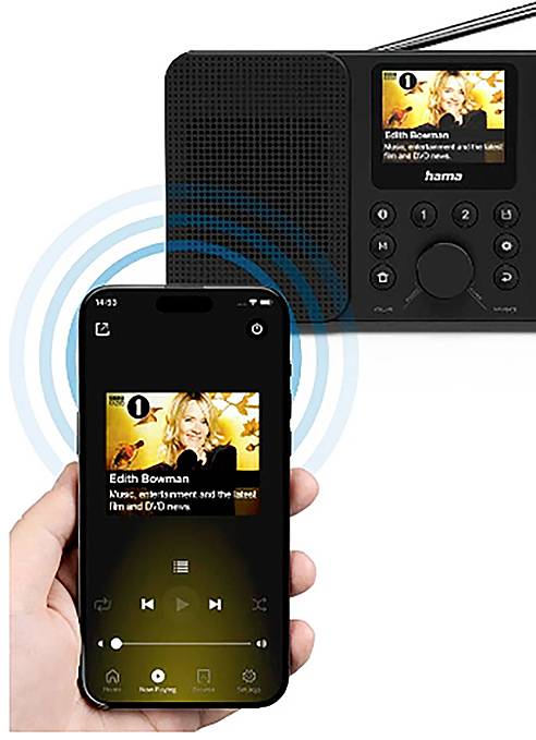 Hama Digitalradio "DIR10", DAB+/Internetradio/Bluetooth® RX/App Internetradio HiFi-Tuner Schwarz