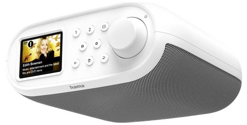 Hama Digitalradio "DIR400", DAB+/Internetradio/Bluetooth® RX/App, Wecker, Weiß Internetradio HiFi-Tuner Weiß