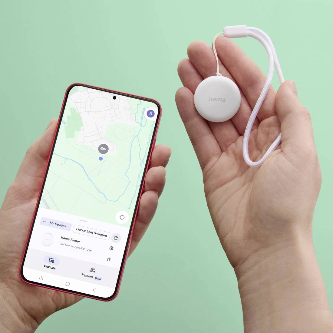 Hama Schlüsselfinder, für Android "Mein Gerät finden"-App, Bluetooth, Weiß Schlüsselfinder Weiß