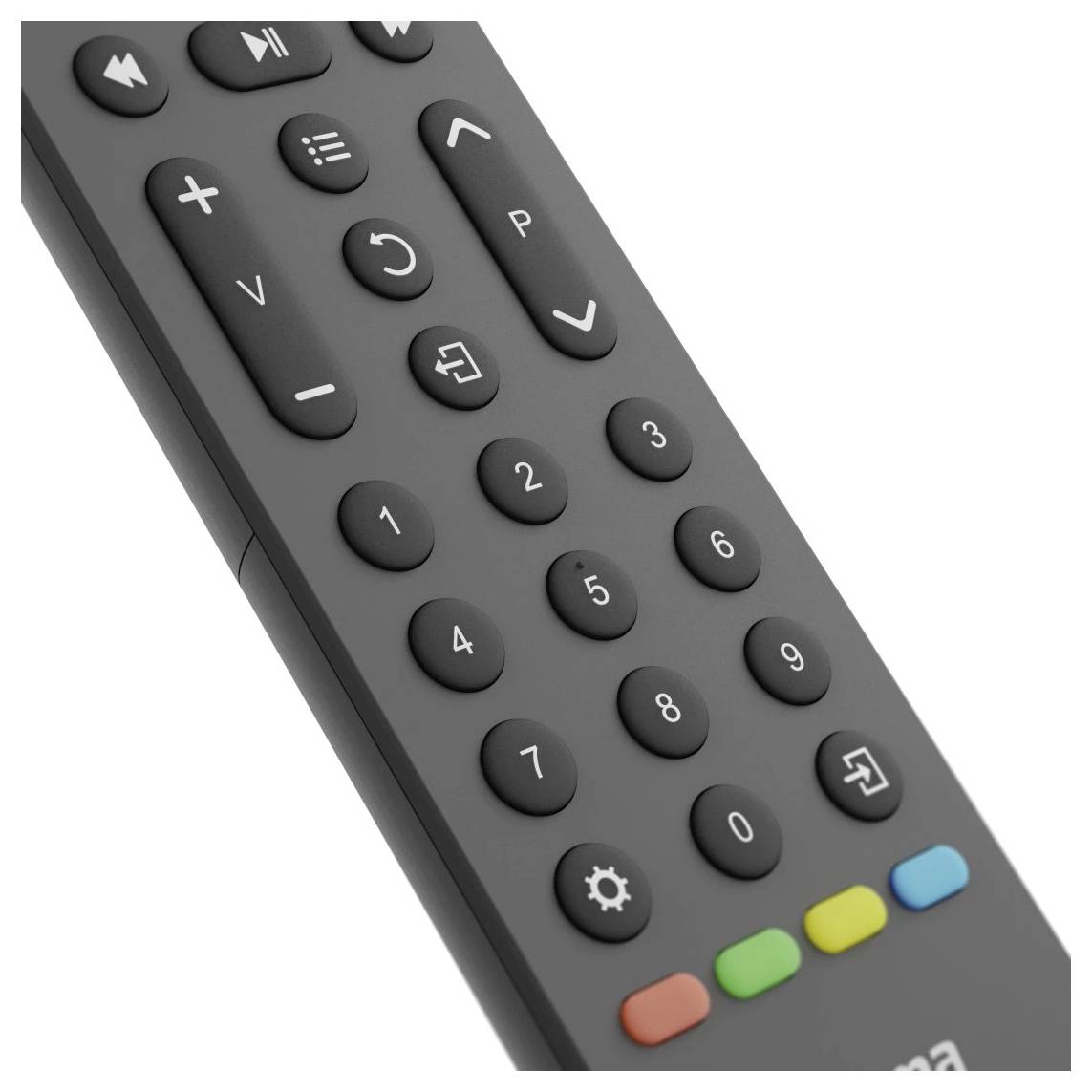 Hama Universal-Fernbedienung TV, Infrarot, für 4 Geräte, lernfähig, App-Tasten Fernbedienung Schwarz