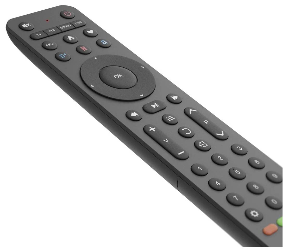 Hama Universal-Fernbedienung TV, Infrarot, für 4 Geräte, lernfähig, App-Tasten Fernbedienung Schwarz
