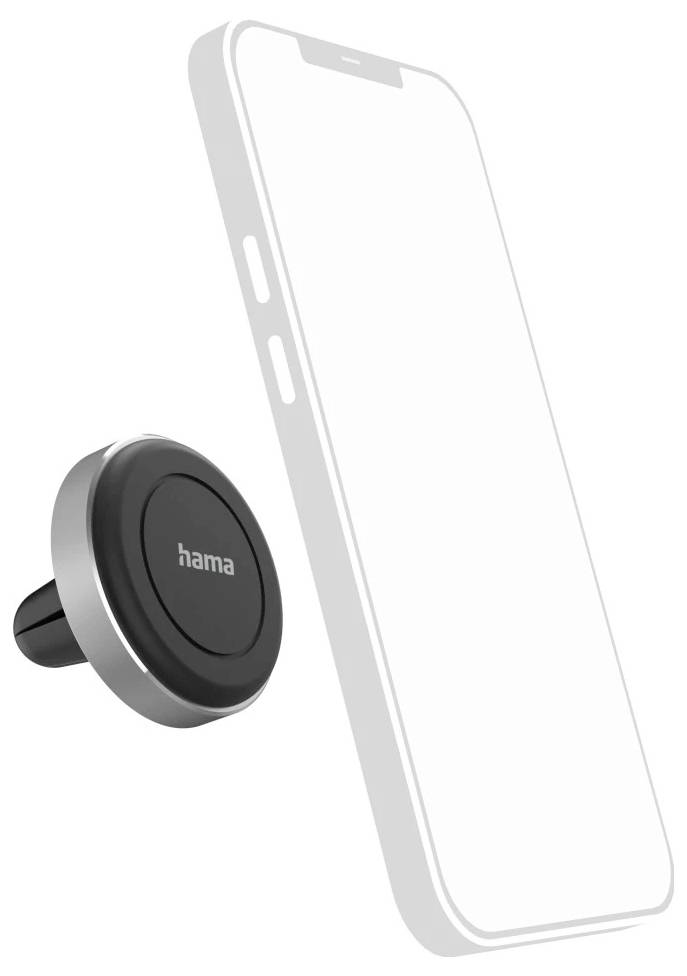 Hama Auto-Handyhalterung "Magnet" für Lüftung, 360 Grad drehbar, universal, Alu Handy-Kfz-Halterung