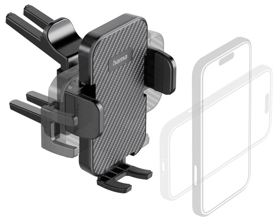 Hama Auto-Handyhalterung für runde Lüftung, 360 Grad drehbar, universal Handy-Kfz-Halterung