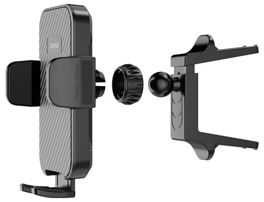 Hama Auto-Handyhalterung für runde Lüftung, 360 Grad drehbar, universal Handy-Kfz-Halterung