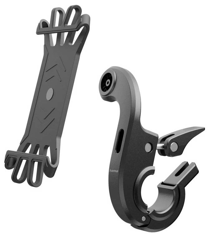 Hama Handyhalterung für E-Bike, schnelle Anbringung, Silikon, drehbar, universal Handy-Kfz-Halterung
