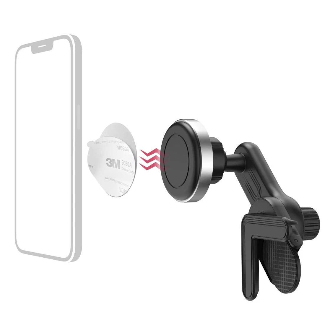 hama 00201988 Handyhalterung für Tesla Model 3/Y, magnetisch, 360 Grad drehbar, universal