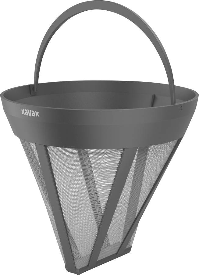 Xavax Dauerfilter für Kaffeemaschine, Kaffeefilter-Ersatz für Größe 4, Schwarz 00111263 Permanent Kaffeefilter