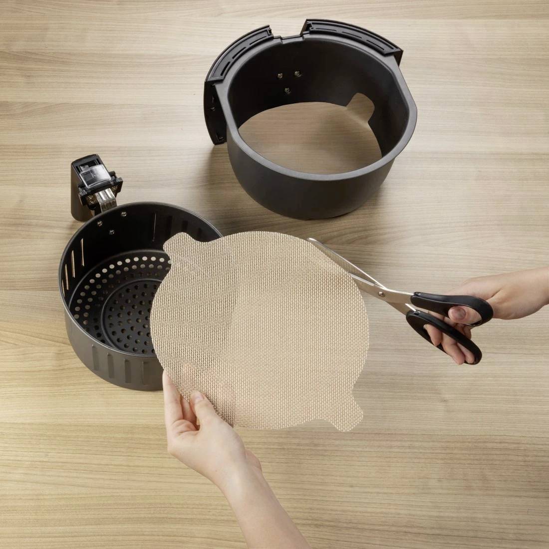 Xavax Schutzeinlage für Heißluftfritteusen, Antihaft-Matten, zuschneidbar Heißluft-Fritteuse Beige