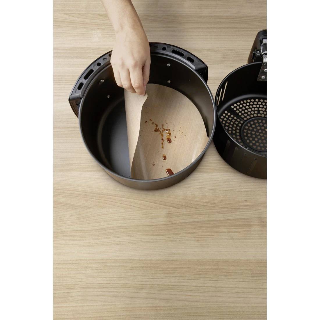 Xavax Schutzeinlage für Heißluftfritteusen, Antihaft-Matten, zuschneidbar Heißluft-Fritteuse Beige