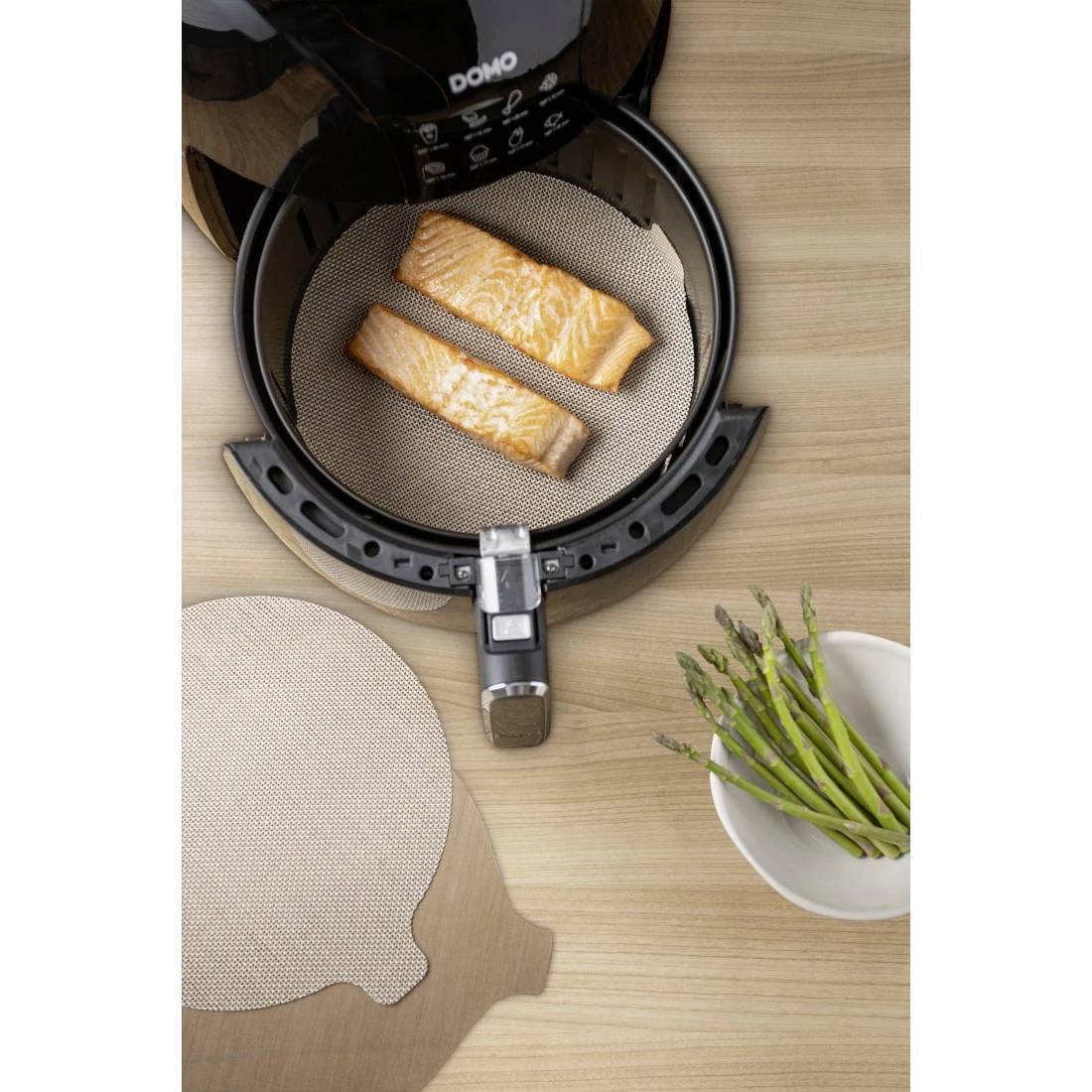 Xavax Schutzeinlage für Heißluftfritteusen, Antihaft-Matten, zuschneidbar Heißluft-Fritteuse Beige