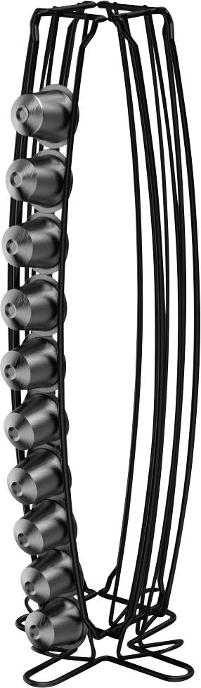 Xavax Kaffee-Kapselständer für Nespresso, Halter für 40 Kapseln, Schwarz-matt 00111265 Kaffeekapselhalter für Nespresso