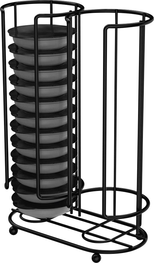 Xavax Kaffee-Kapselständer für Tassimo, Halter für 26 Kapseln, Schwarz-matt 00111269 Kaffeekapselhalter für Tassimo