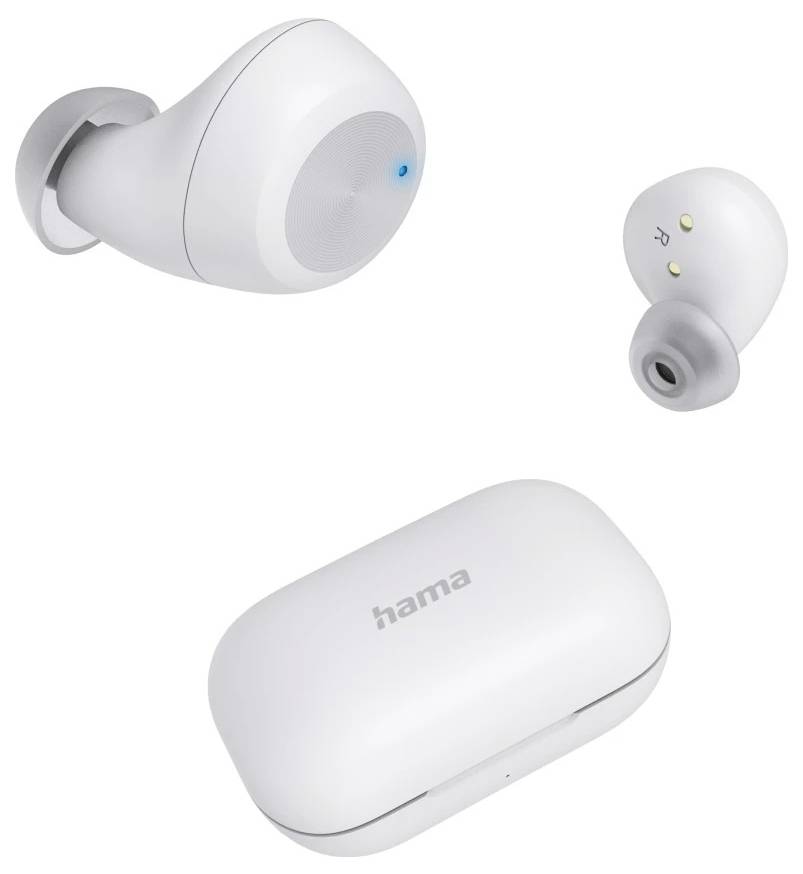 Hama Bluetooth®-Kopfhörer "Spirit Chop II", TWS, In-Ear, Equalizer, Weiß In Ear Kopfhörer Weiß Sport