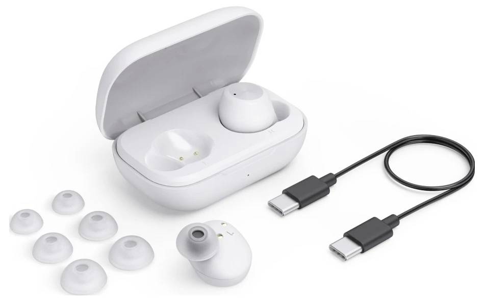 Hama Bluetooth®-Kopfhörer "Spirit Chop II", TWS, In-Ear, Equalizer, Weiß In Ear Kopfhörer Weiß Sport