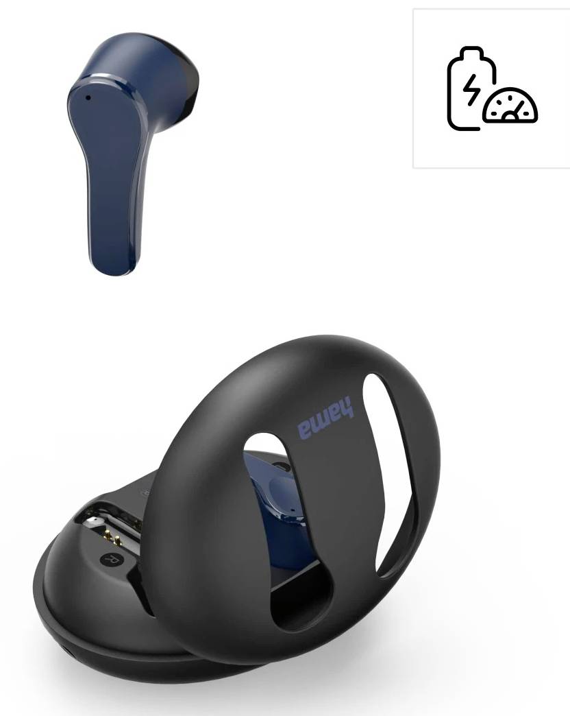 Hama Bluetooth®-Kopfhörer "Spirit Unchained", True Wireless Earbuds, ENC, FC, BL In Ear Kopfhörer Schwarz, Blau