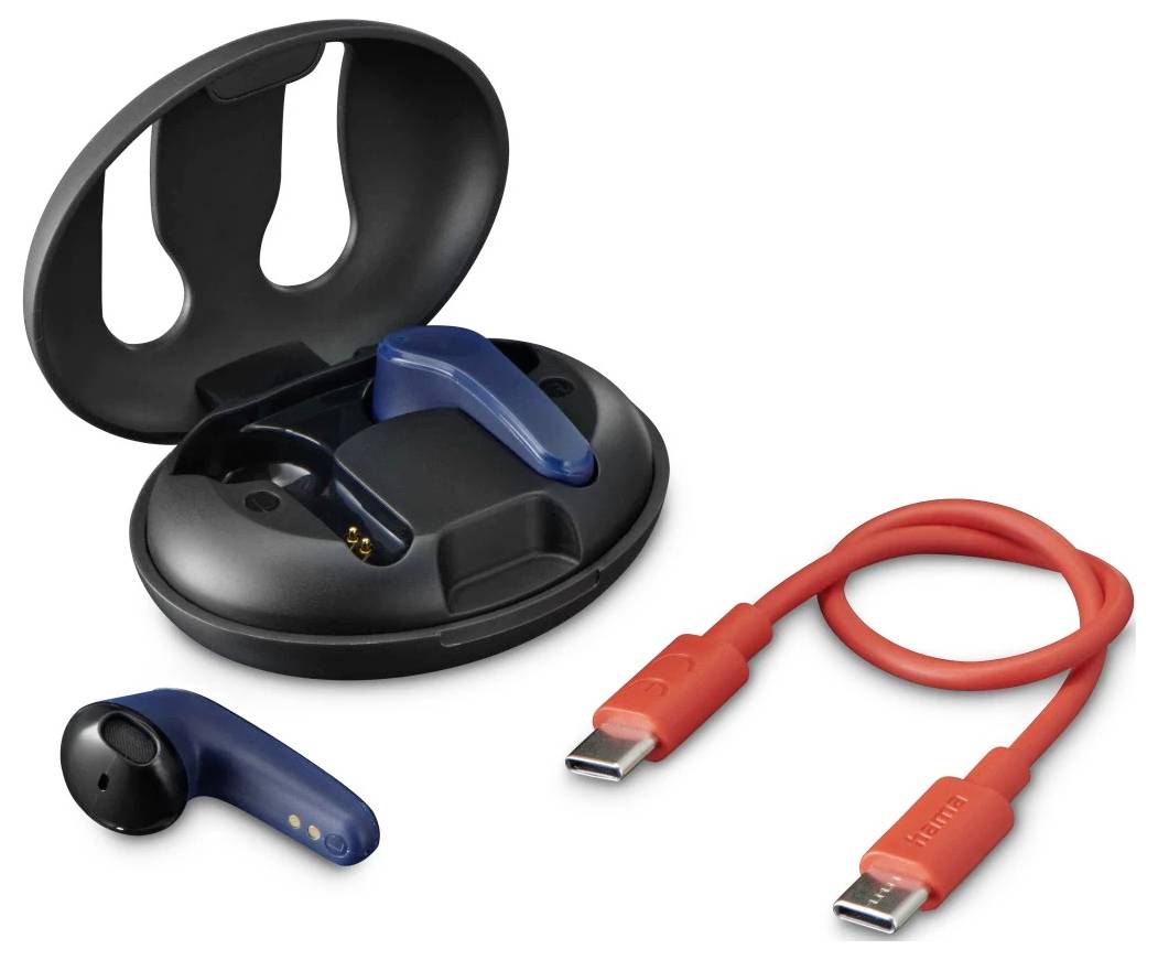 Hama Bluetooth®-Kopfhörer "Spirit Unchained", True Wireless Earbuds, ENC, FC, BL In Ear Kopfhörer Schwarz, Blau
